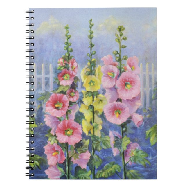 Cuaderno Hollyhock rosa y amarillo de Cargill, 1937 (Frente)