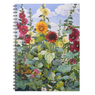 Cuaderno Hollyhocks y girasoles 2005