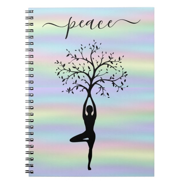 Cuaderno Holografía moderna, yoga de la paz (Frente)