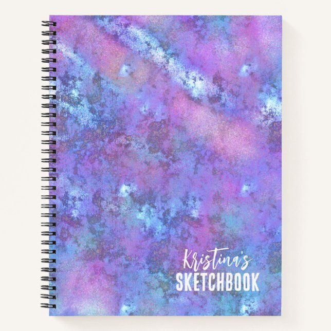 Cuaderno Holográfico Elegante Blue Purple Holográfico (Anverso)