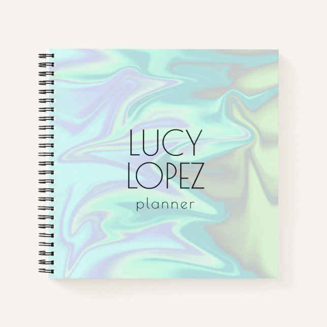 Cuaderno holográfico elegante y elegante de estilo bonito (Anverso)