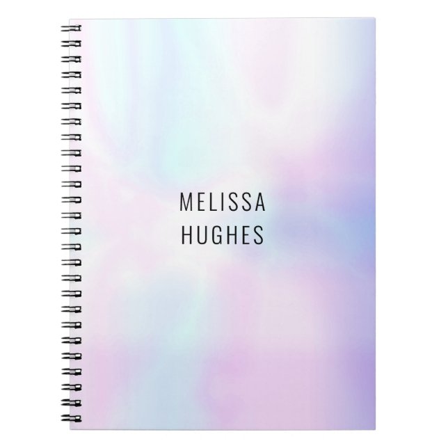 Cuaderno Holográfico simple personalizado moderno (Frente)