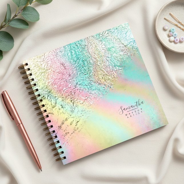 Cuaderno Holograma abstracto de arcoíris con lámina ID775 (Subido por el creador)