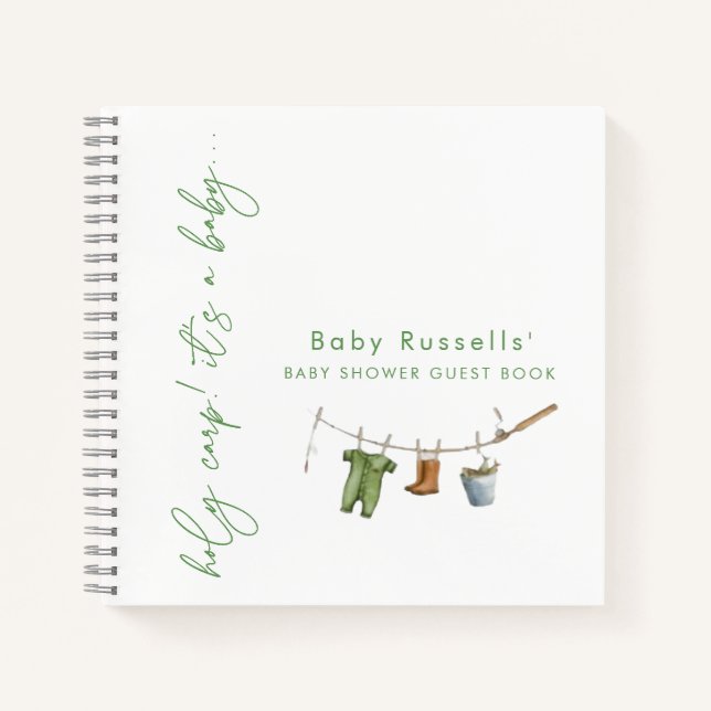 Cuaderno Holy Carp, it's a Baby Shower Guest Book (Anverso)