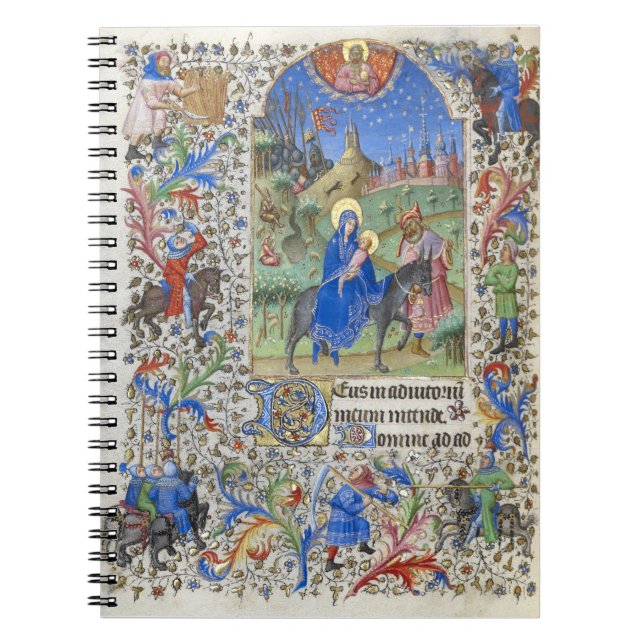 Cuaderno Holy Family Flight into Egypt Medieval Manuscript  (Frente)