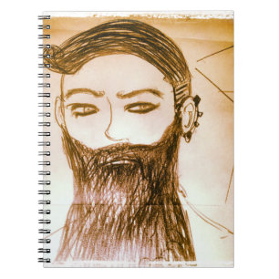 Cuaderno hombre barbudo manga anime en mundo retorcido