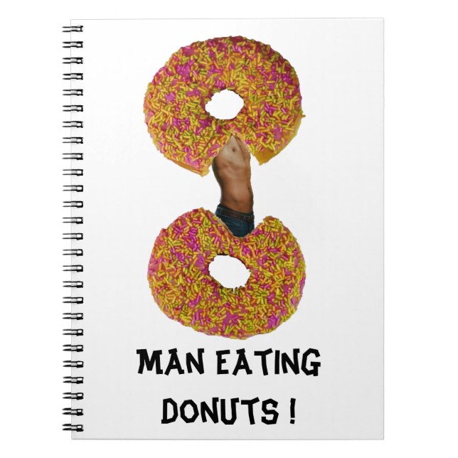 Cuaderno ¡Hombre comiendo donas! (Frente)