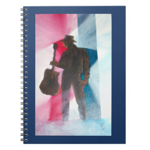 Cuaderno Hombre con bloc de notas en espiral de guitarra