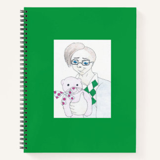 Cuaderno Hombre con bloc de notas en espiral de plushie