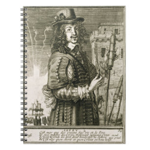 Cuaderno Hombre con el cohete del fuego artificial, del