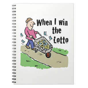 Cuaderno Hombre de diseño ganador de la lotería con carreti