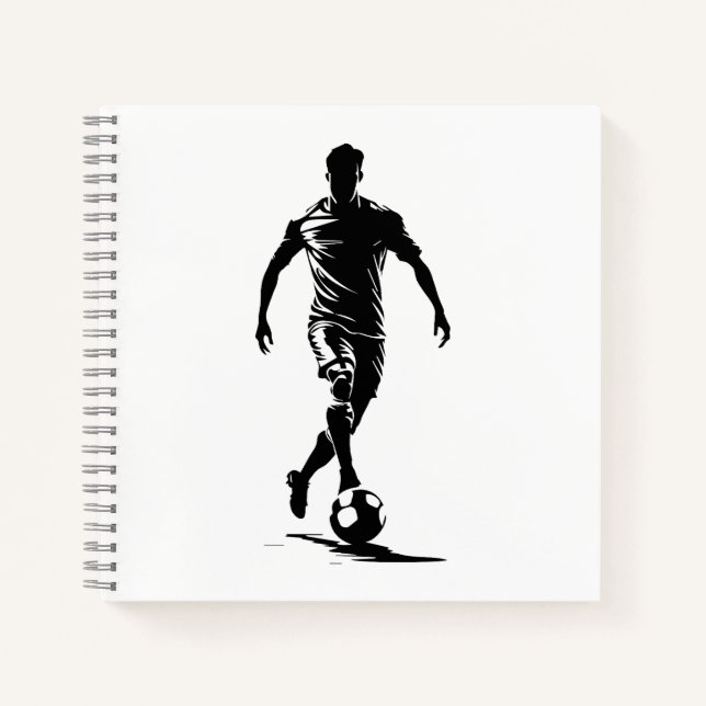 Cuaderno Hombre de fútbol con balón (Anverso)