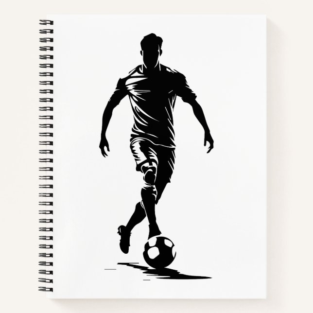 Cuaderno Hombre de fútbol con balón (Anverso)
