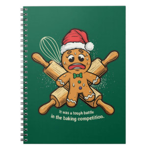 Cuaderno Hombre de Jengibre Divertido "Dura Batalla" Navida
