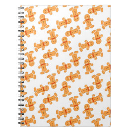 Cuaderno Hombre de jengibre marrón sobre blanco