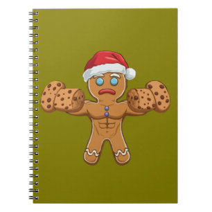 Cuaderno Hombre de Jengibre Roto Divertido Navidad