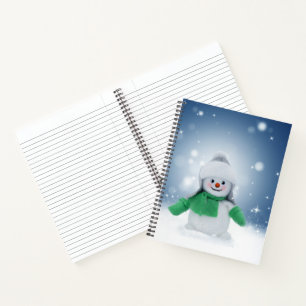 Cuaderno Hombre de nieve de invierno SlipperyJoe bufanda ve