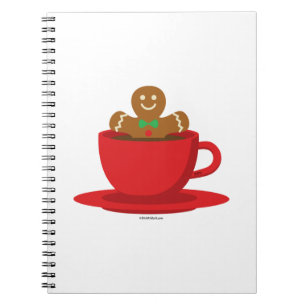 Cuaderno Hombre De Pan De Gengibre Relajándose En La Copa R