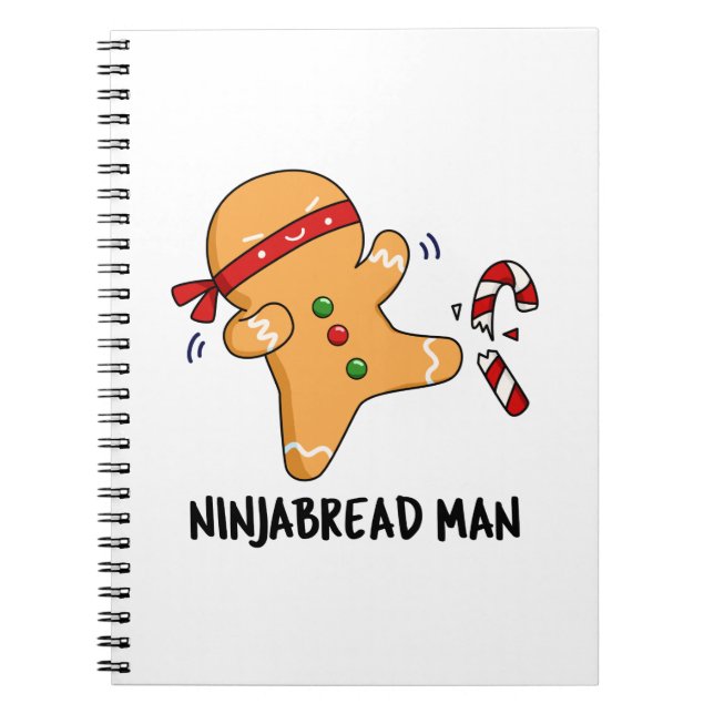 Cuaderno Hombre de pan de jengibre Ninjabread broma diverti (Frente)
