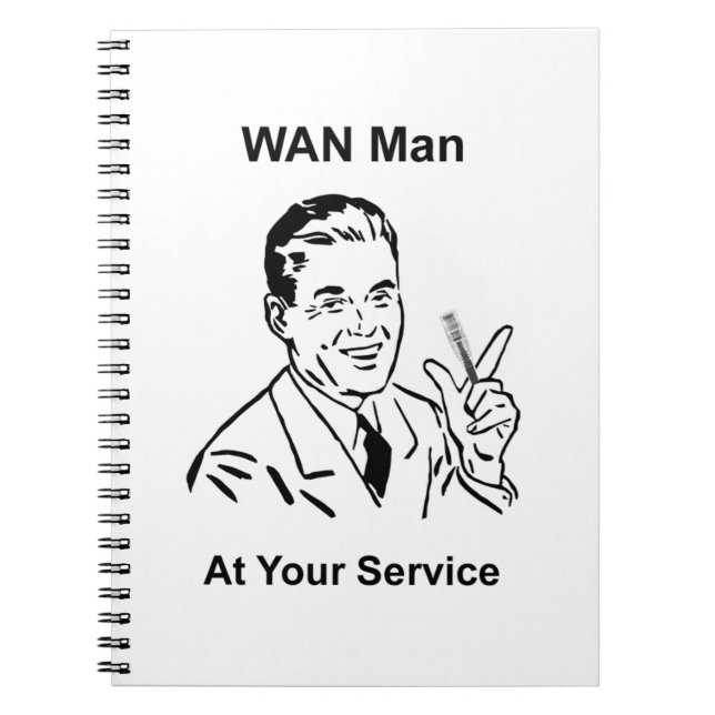 Cuaderno Hombre de WAN a su servicio Retro Tech (Frente)
