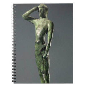Cuaderno Hombre en el rezo, escultura de bronce griega