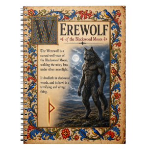 Cuaderno Hombre lobo, Arte de Bestiario Medieval