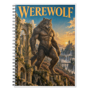 Cuaderno Hombre lobo, Monstruo de Fantasía Gótica