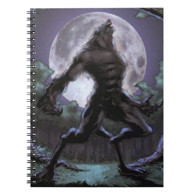 Cuaderno Hombre lobo que grita en la luna (Frente)