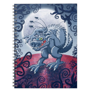 Cuaderno Hombre lobo que rasguña pulgas fantasmagóricas