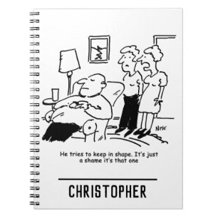 Cuaderno Hombre obeso incapacitado con sobrepeso trata de m
