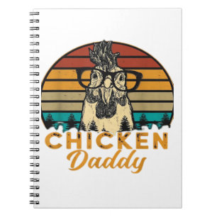 Cuaderno Hombre Pollo de Papá Vintage Camiseta Pollo Padre