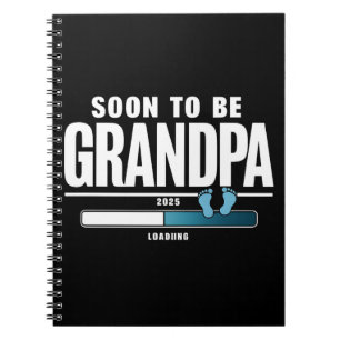 Cuaderno Hombre Pronto Será Abuelo EST. 2025 Nuevo Abuelo 