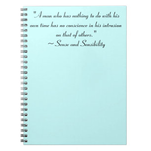 Cuaderno Hombre Sin Tiempo Cita Jane Austen
