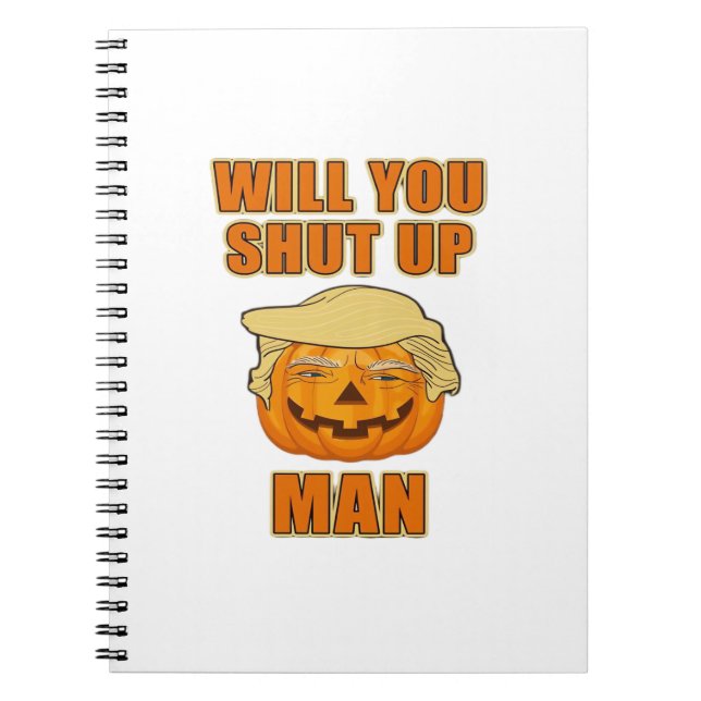 Cuaderno Hombre, Trumpkin Halloween (Frente)