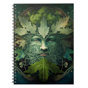 Cuaderno Hombre verde Mandala Fantasía arte
