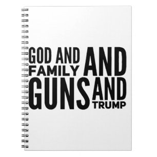 Cuaderno Hombres, Dios Y Familia, Pistolas Y Trump Por Patr