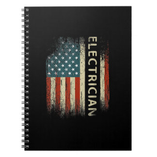 Cuaderno Hombres Patrióticos regalos de electricidad Bander