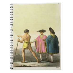 Cuaderno Hombres que llevan los ponchos ceremoniales en