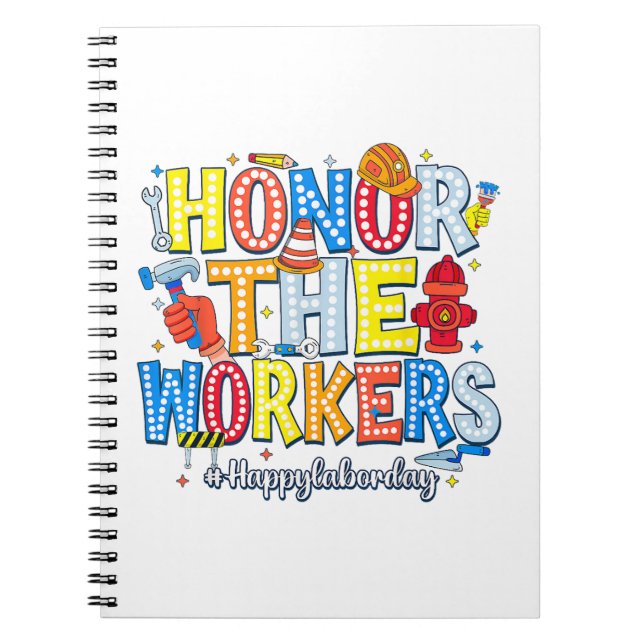 Cuaderno Homenaje al feliz día laboral de los trabajadores (Frente)