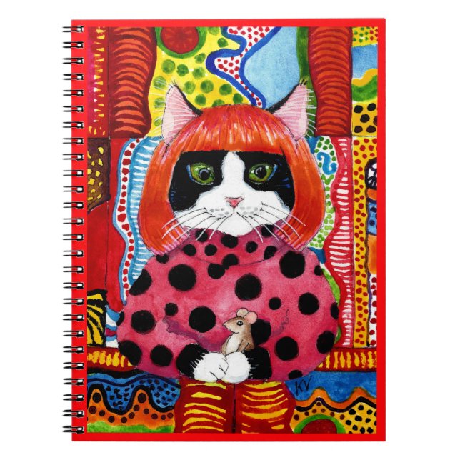 Cuaderno Homenaje de Yayoi Kusama como bloc de notas de rat (Frente)