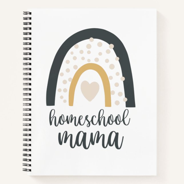 Cuaderno Homeschool Mama Boho Rainbow Heart Checklist (Anverso)
