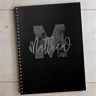 Cuaderno Hometría de niño moderno monograma de vuelta a la
