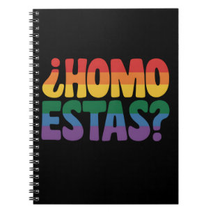 Cuaderno Homo estás graciosa gay español mexicano aliado LG