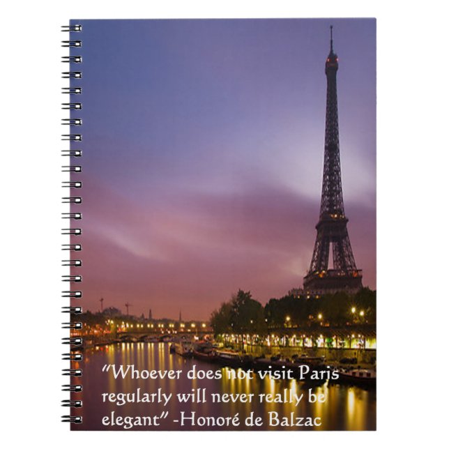Cuaderno Hon de Balzac en París Francia (Frente)