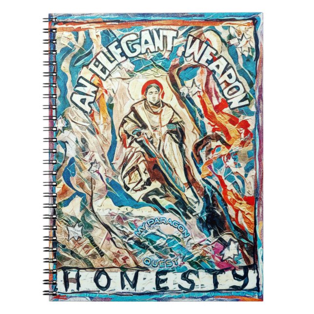 Cuaderno Honestidad, un arma elegante para tiempos civiliza (Frente)
