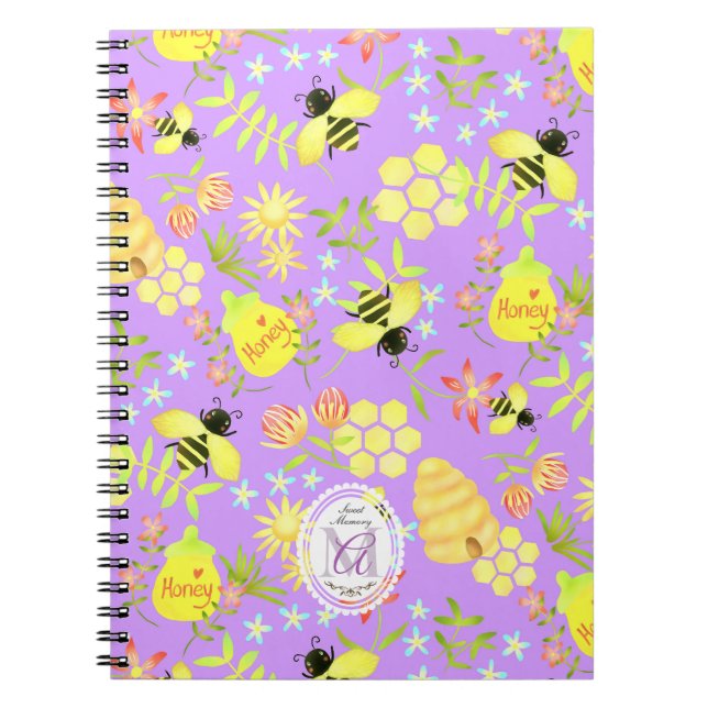 Cuaderno Honey Bee Purple (Frente)