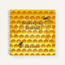 Cuaderno Honeycomb con Personalizado de abejas voladoras