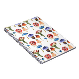 Cuaderno Hongos coloridos en acuarela