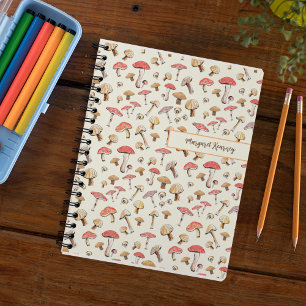 Cuaderno Hongos Dibujados a Mano Boho Cottagecore