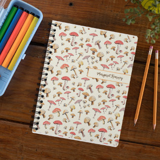 Cuaderno Hongos Dibujados a Mano Boho Cottagecore